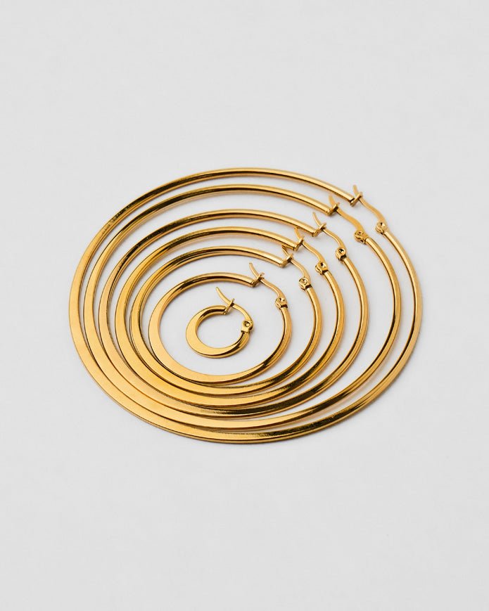 Flat Hoop Earrings - TURBRAND