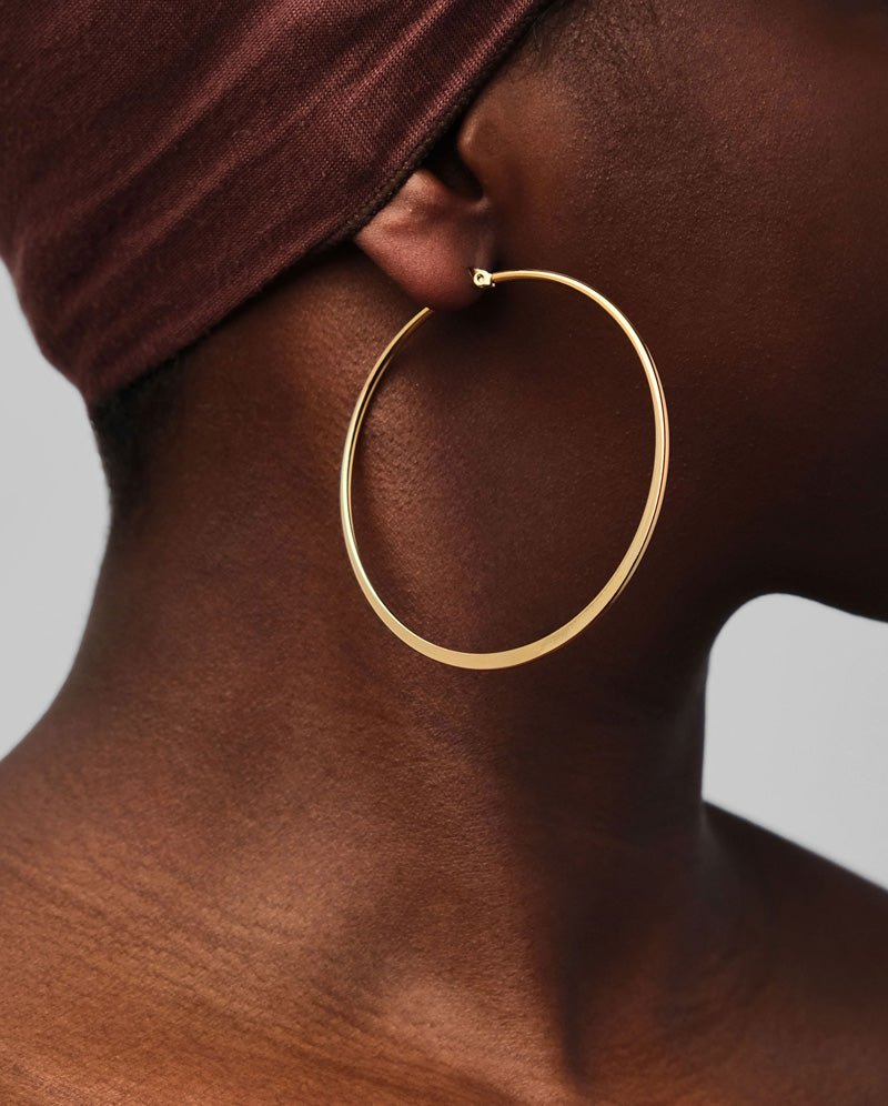 Flat Hoop Earrings - TURBRAND