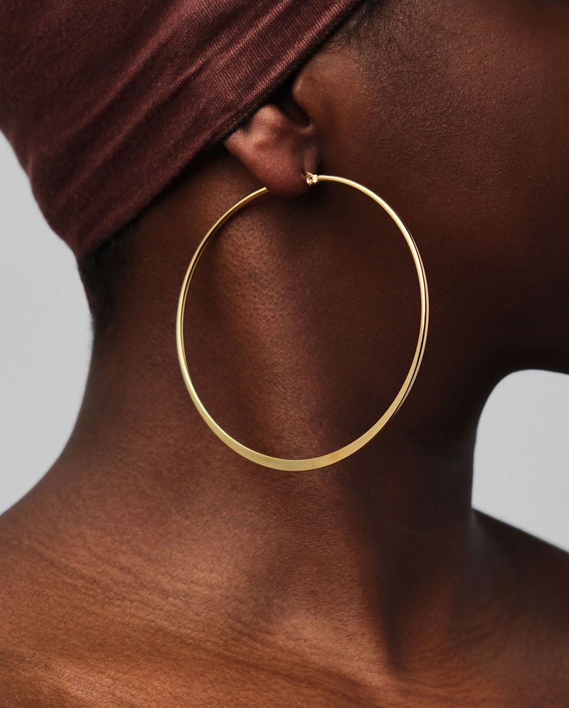 Flat Hoop Earrings - TURBRAND