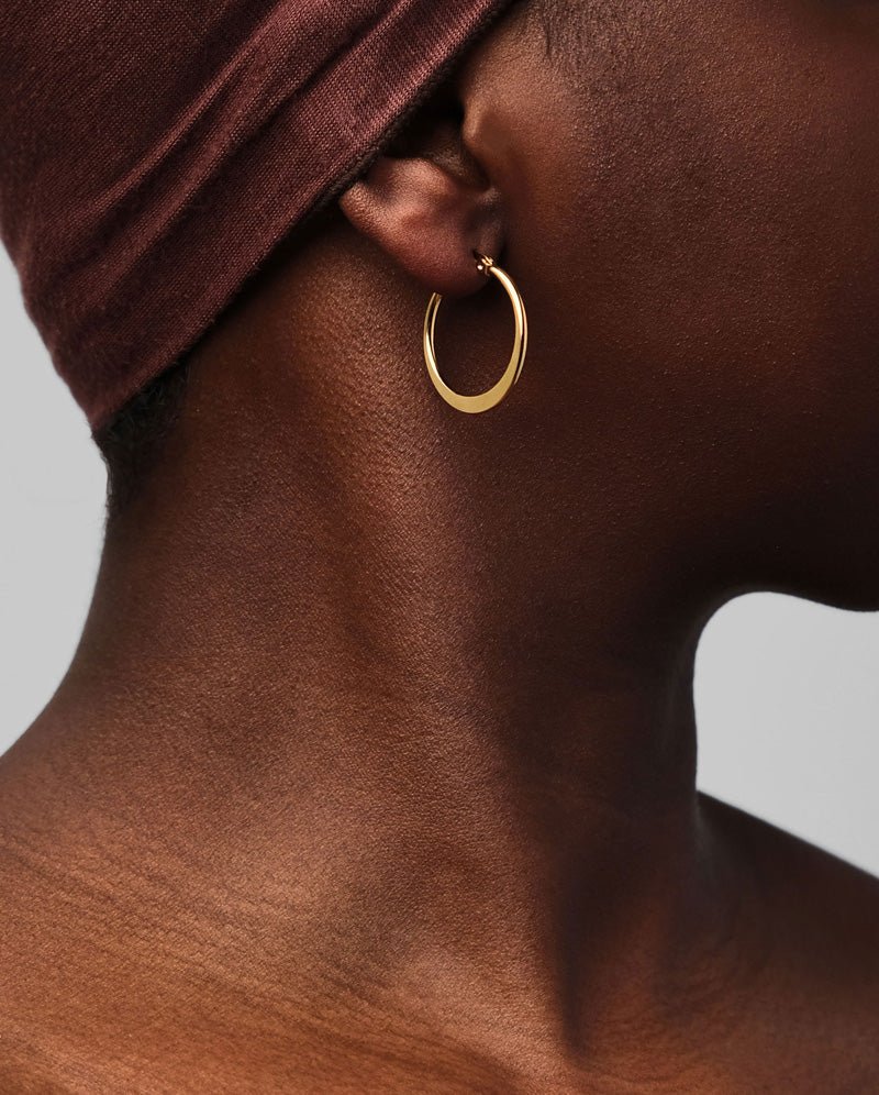 Flat Hoop Earrings - TURBRAND