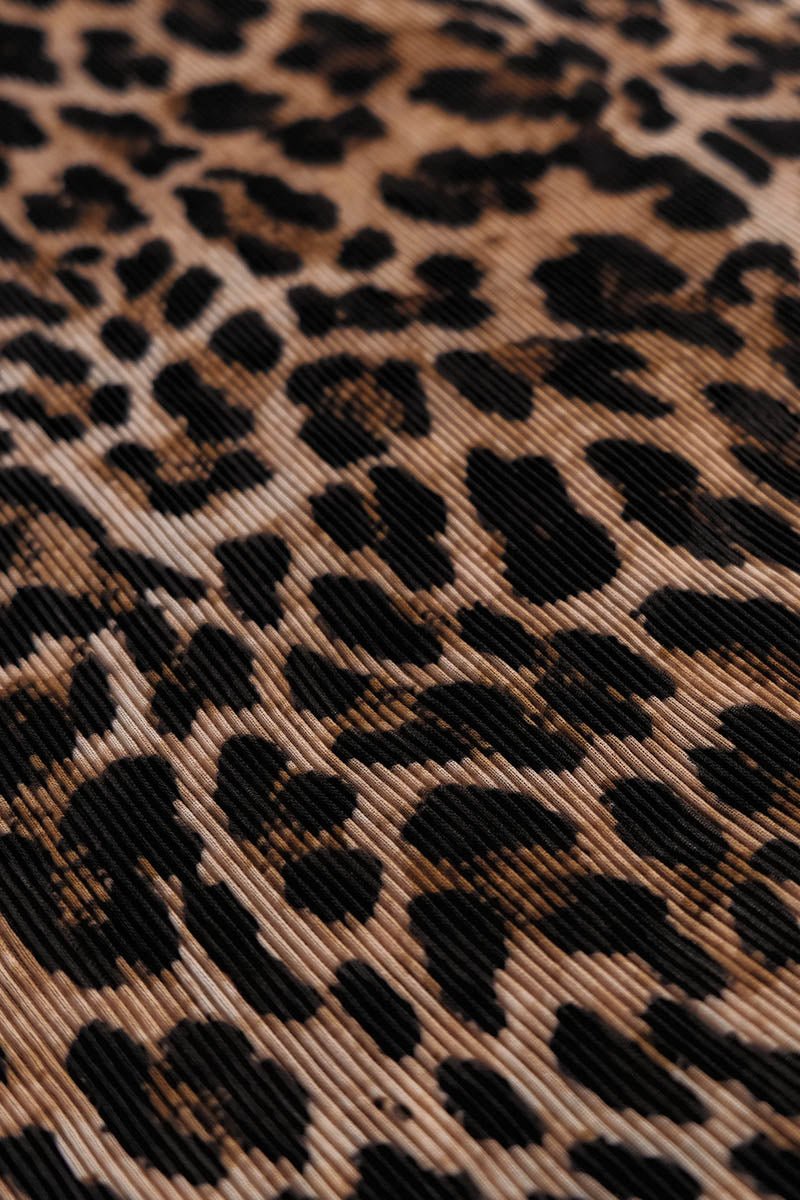 Malika Pleated Leopard - TURBRAND
