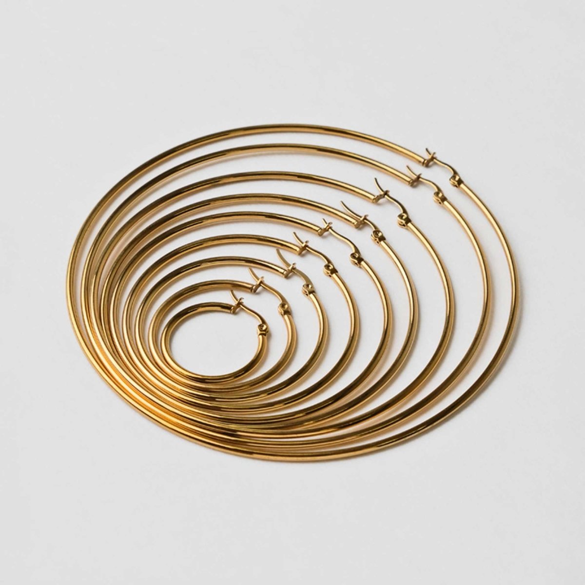 18K Gold Hoop Earrings - TURBRAND