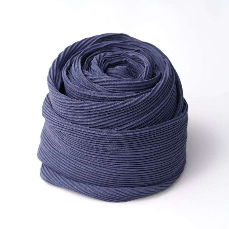 Pleated Headwrap in Faded Blue - TURBRAND