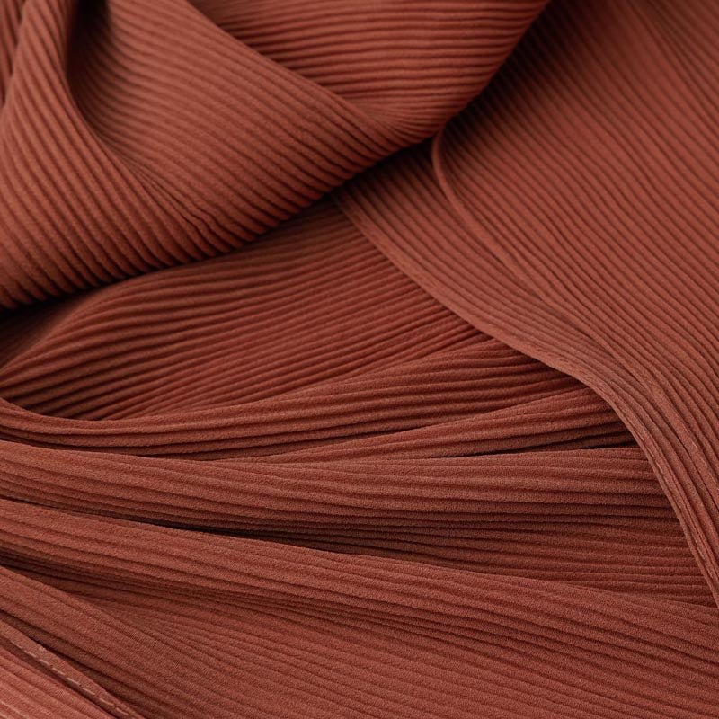 Pleated Headwrap in Red Brown - TURBRAND