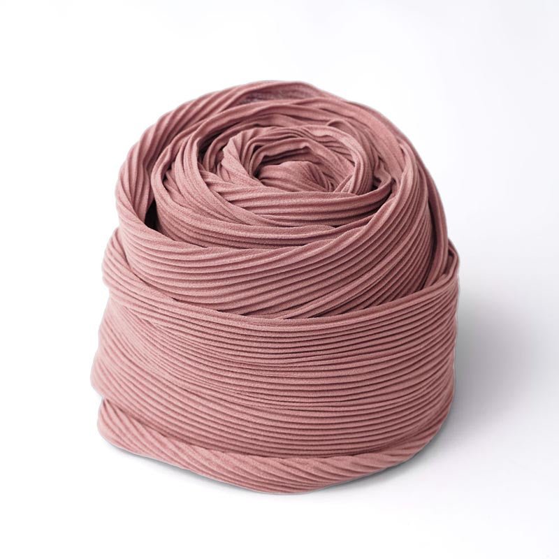 Pleated Headwrap in Warm Pink - TURBRAND