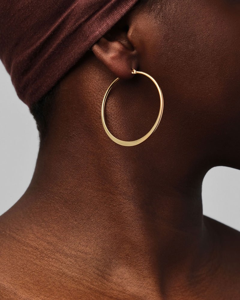 Flat Hoop Earrings - TURBRAND
