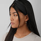 Twisted Matte Satin Crepe Headband with Elastic Band in Black - TURBRAND